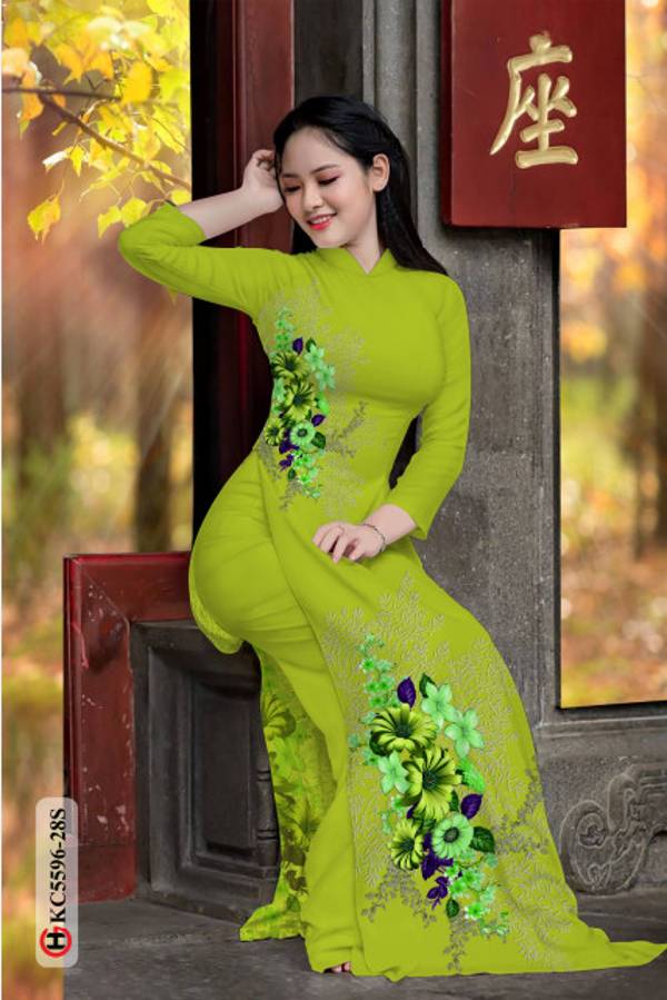 Vải Áo Dài Hoa In 3D Vừa Ra AD KC5596 40 Vải Áo Dài Hoa In 3D Vừa Ra AD KC5596