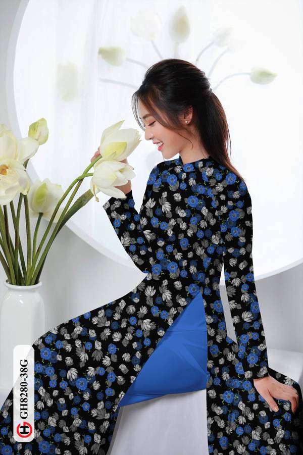 Vải Áo Dài Hoa Nhí Thiết Kế 2021 AD GH8280