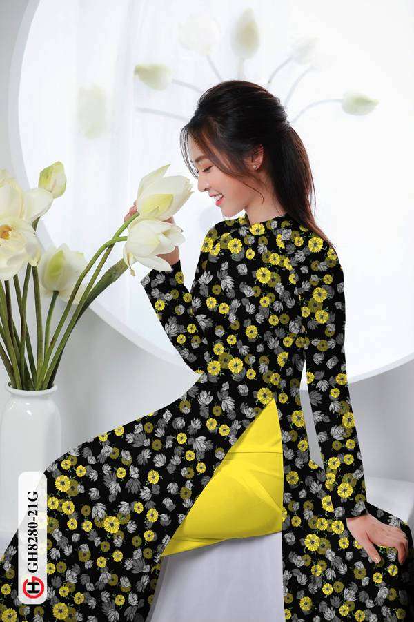 Vải Áo Dài Hoa Nhí Thiết Kế 2021 AD GH8280
