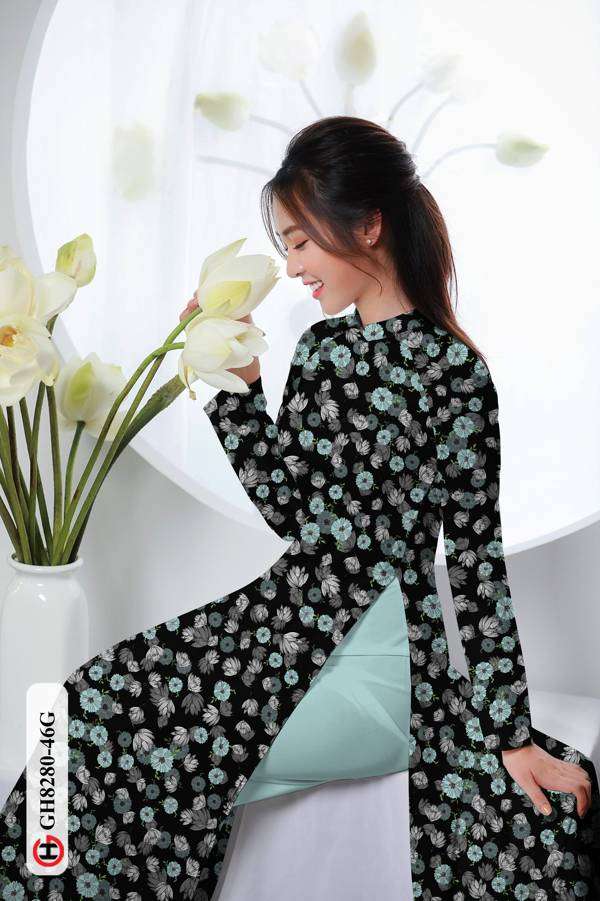 Vải Áo Dài Hoa Nhí Thiết Kế 2021 AD GH8280