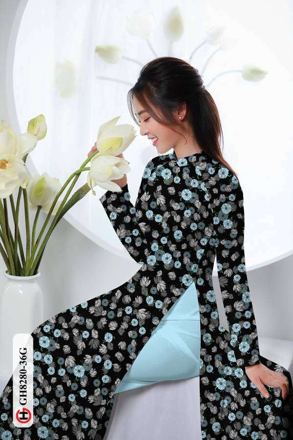 Vải Áo Dài Hoa Nhí Thiết Kế 2021 AD GH8280