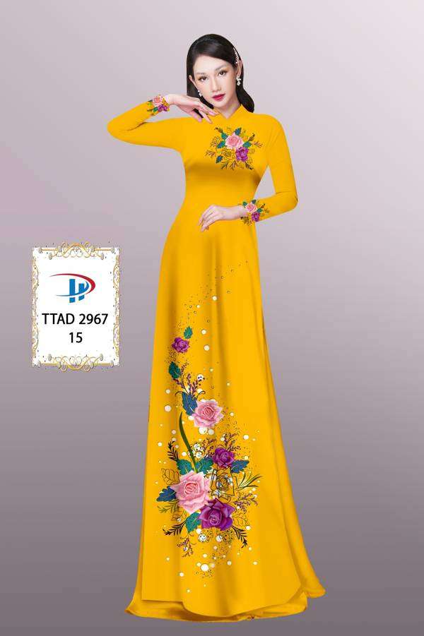 Vải Áo Dài Hoa Hồng Thiết Kế 2021 AD TTAD2967 56 Vải Áo Dài Hoa Hồng Thiết Kế 2021 AD TTAD2967