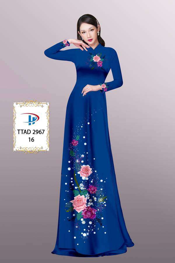 Vải Áo Dài Hoa Hồng Thiết Kế 2021 AD TTAD2967 54 Vải Áo Dài Hoa Hồng Thiết Kế 2021 AD TTAD2967