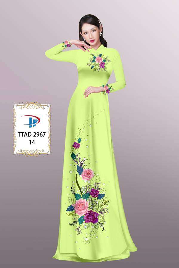 Vải Áo Dài Hoa Hồng Thiết Kế 2021 AD TTAD2967 57 Vải Áo Dài Hoa Hồng Thiết Kế 2021 AD TTAD2967
