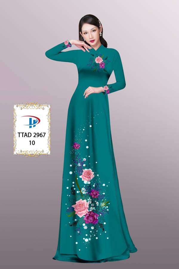 Vải Áo Dài Hoa Hồng Thiết Kế 2021 AD TTAD2967 61 Vải Áo Dài Hoa Hồng Thiết Kế 2021 AD TTAD2967