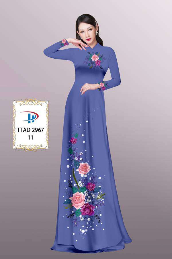 Vải Áo Dài Hoa Hồng Thiết Kế 2021 AD TTAD2967 60 Vải Áo Dài Hoa Hồng Thiết Kế 2021 AD TTAD2967