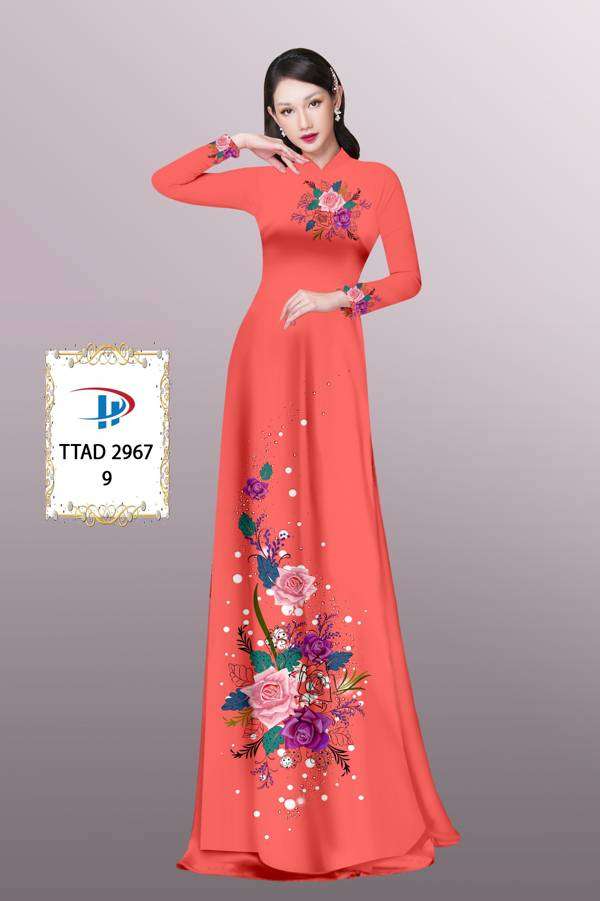 Vải Áo Dài Hoa Hồng Thiết Kế 2021 AD TTAD2967 62 Vải Áo Dài Hoa Hồng Thiết Kế 2021 AD TTAD2967