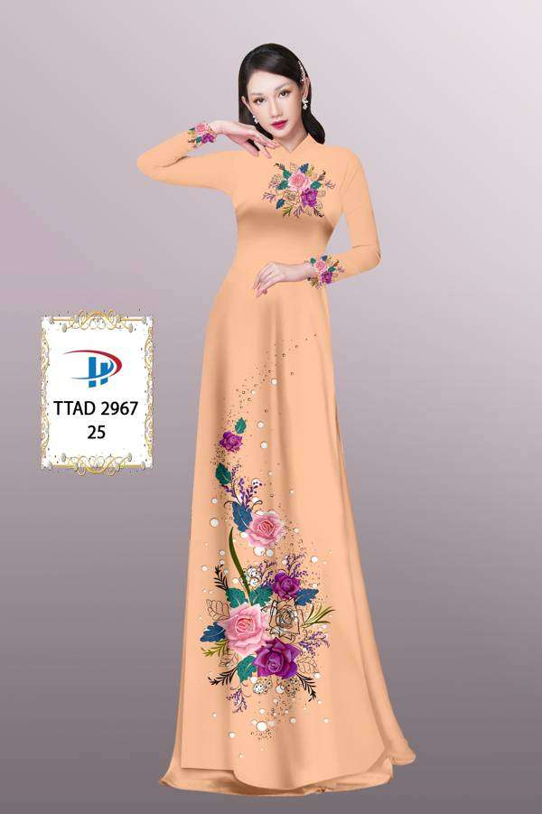 Vải Áo Dài Hoa Hồng Thiết Kế 2021 AD TTAD2967 63 Vải Áo Dài Hoa Hồng Thiết Kế 2021 AD TTAD2967
