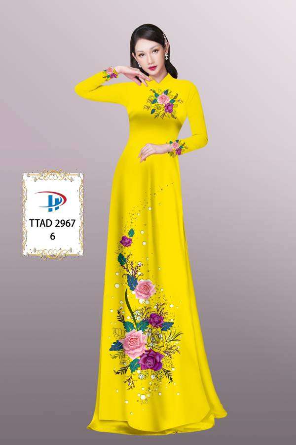 Vải Áo Dài Hoa Hồng Thiết Kế 2021 AD TTAD2967 66 Vải Áo Dài Hoa Hồng Thiết Kế 2021 AD TTAD2967