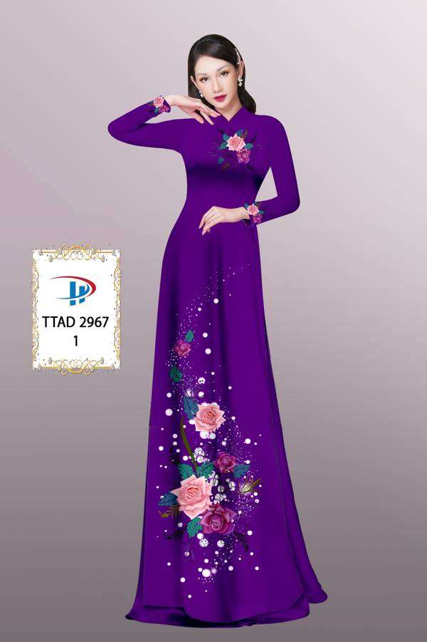 Vải Áo Dài Hoa Hồng Thiết Kế 2021 AD TTAD2967 70 Vải Áo Dài Hoa Hồng Thiết Kế 2021 AD TTAD2967