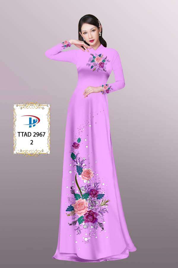 Vải Áo Dài Hoa Hồng Thiết Kế 2021 AD TTAD2967 69 Vải Áo Dài Hoa Hồng Thiết Kế 2021 AD TTAD2967