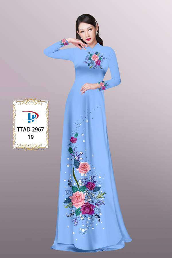 Vải Áo Dài Hoa Hồng Thiết Kế 2021 AD TTAD2967 75 Vải Áo Dài Hoa Hồng Thiết Kế 2021 AD TTAD2967