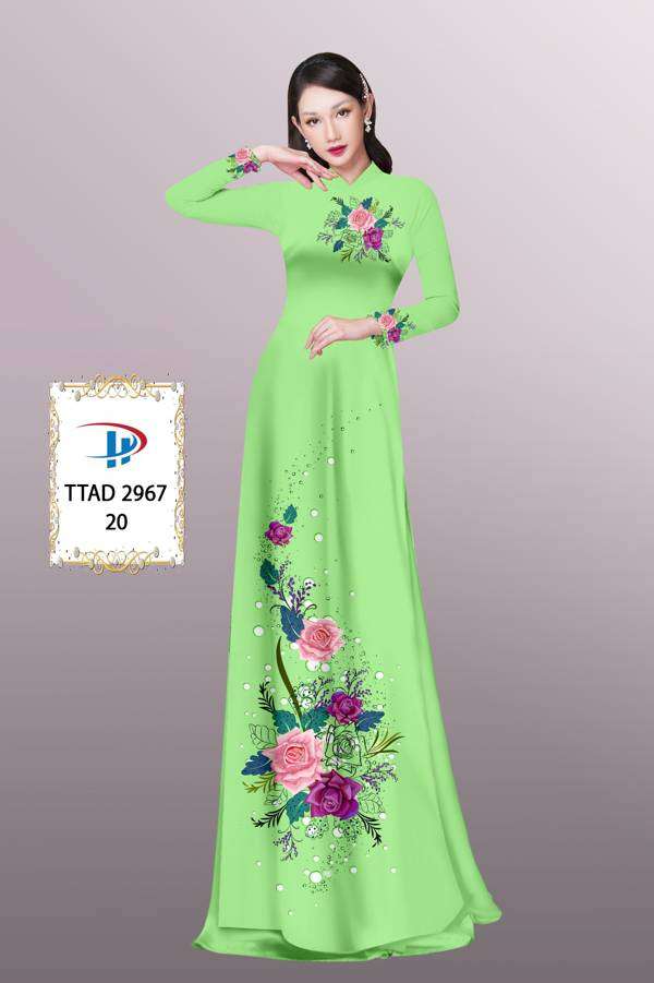 Vải Áo Dài Hoa Hồng Thiết Kế 2021 AD TTAD2967 76 Vải Áo Dài Hoa Hồng Thiết Kế 2021 AD TTAD2967