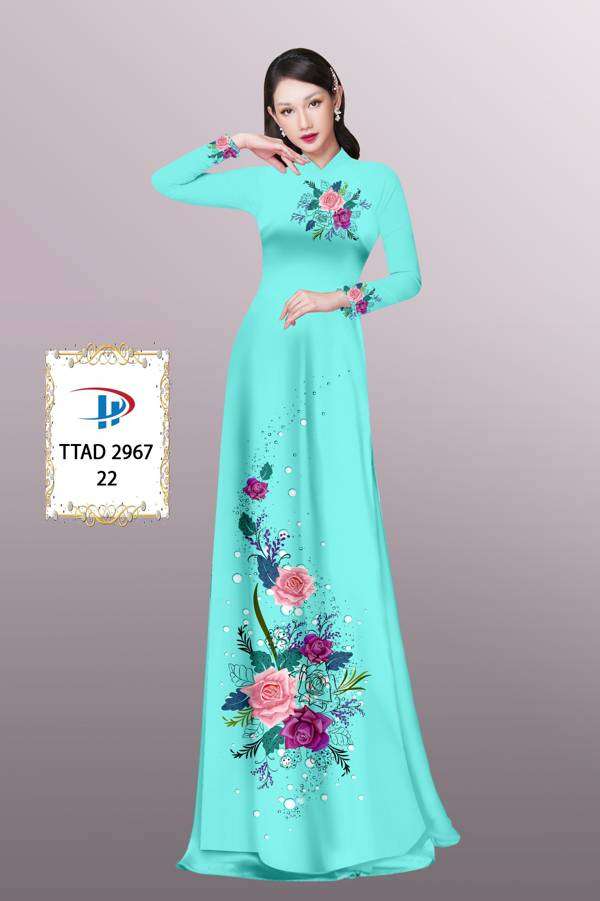 Vải Áo Dài Hoa Hồng Thiết Kế 2021 AD TTAD2967 73 Vải Áo Dài Hoa Hồng Thiết Kế 2021 AD TTAD2967