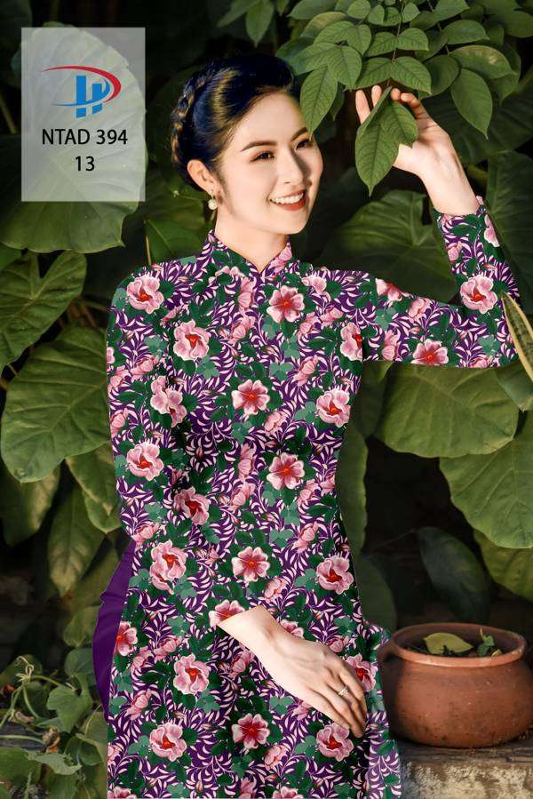 Vải Áo Dài Hoa Đều Thiết Kế 2021 AD NTAD394