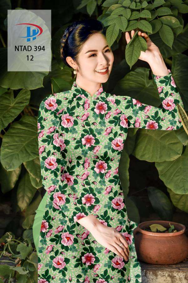 Vải Áo Dài Hoa Đều Thiết Kế 2021 AD NTAD394