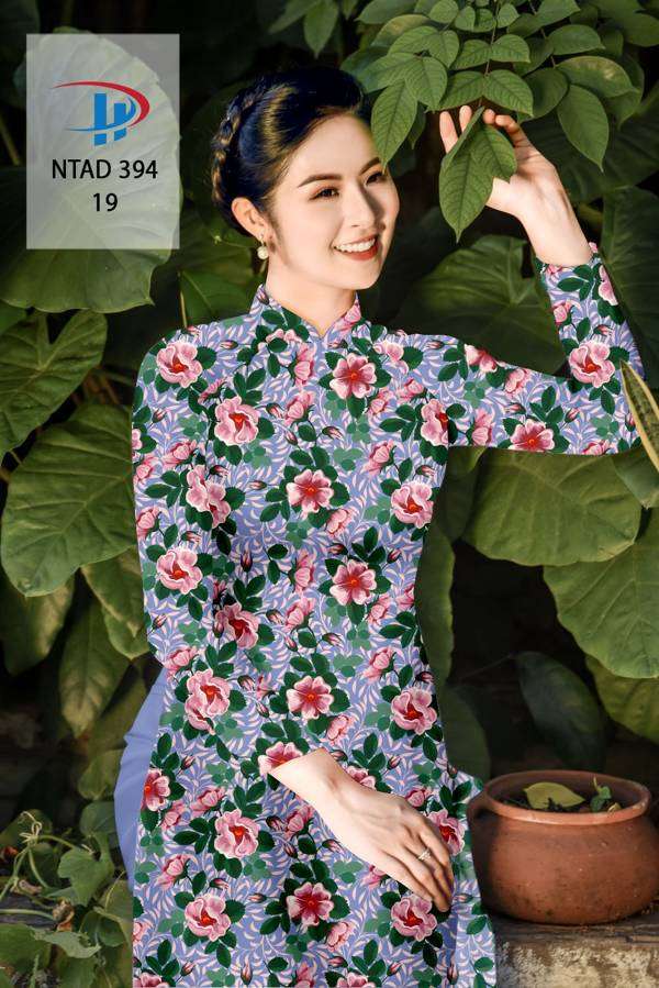 Vải Áo Dài Hoa Đều Thiết Kế 2021 AD NTAD394