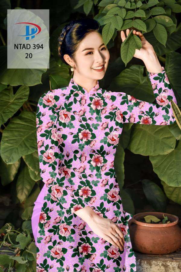 Vải Áo Dài Hoa Đều Thiết Kế 2021 AD NTAD394