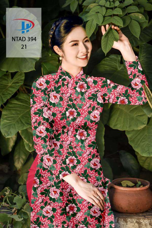 Vải Áo Dài Hoa Đều Thiết Kế 2021 AD NTAD394