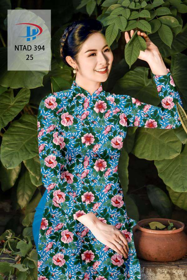Vải Áo Dài Hoa Đều Thiết Kế 2021 AD NTAD394