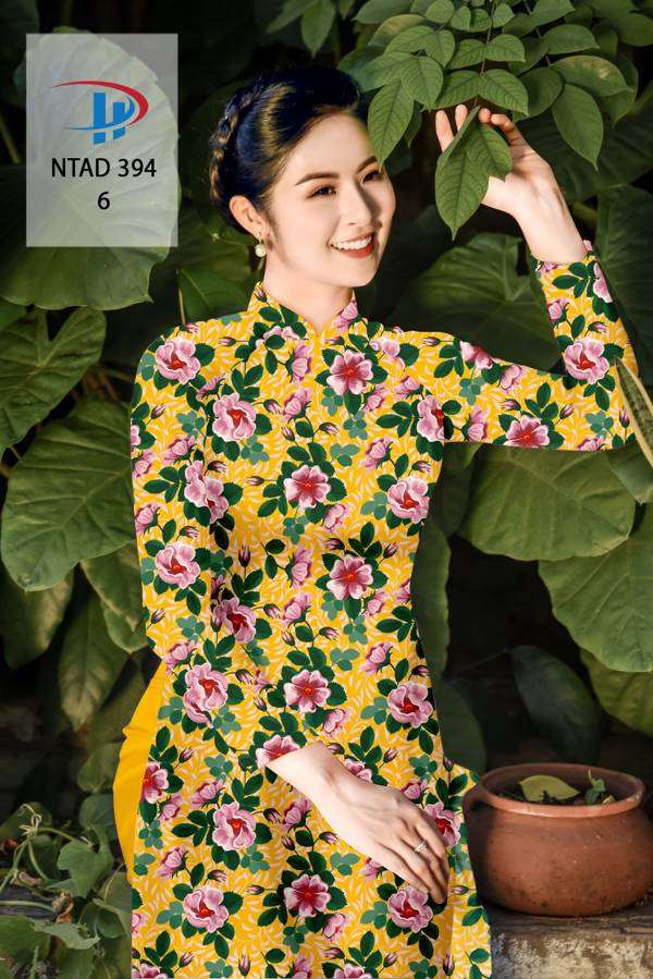 Vải Áo Dài Hoa Đều Thiết Kế 2021 AD NTAD394