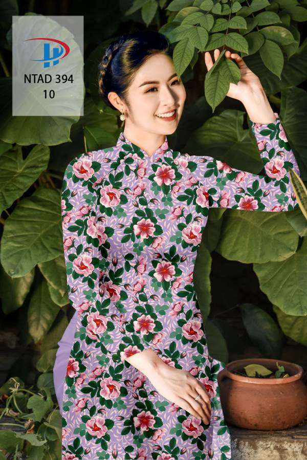Vải Áo Dài Hoa Đều Thiết Kế 2021 AD NTAD394