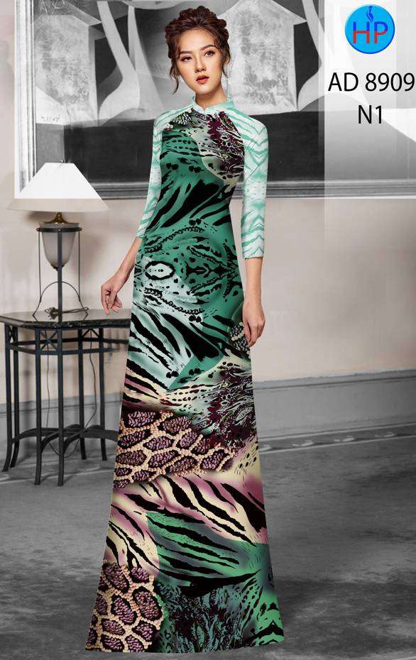 Vải Áo Dài Hoa Văn Độc Đáo AD 8909