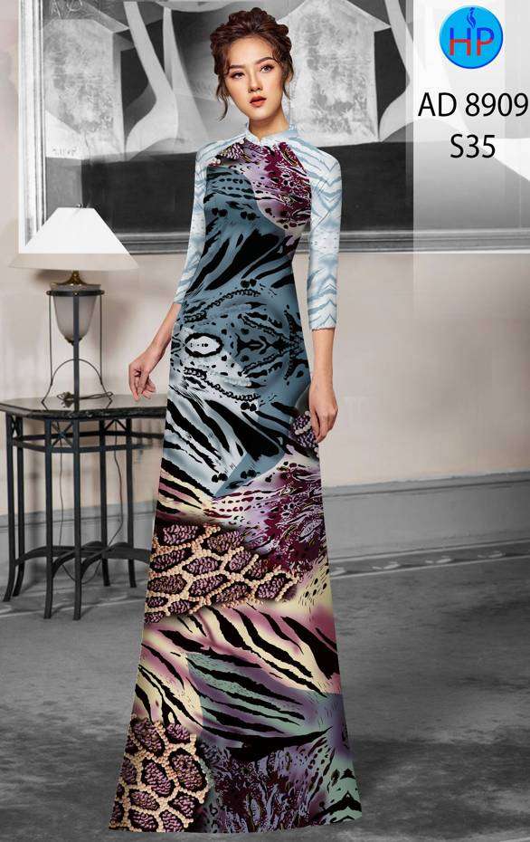 Vải Áo Dài Hoa Văn Độc Đáo AD 8909