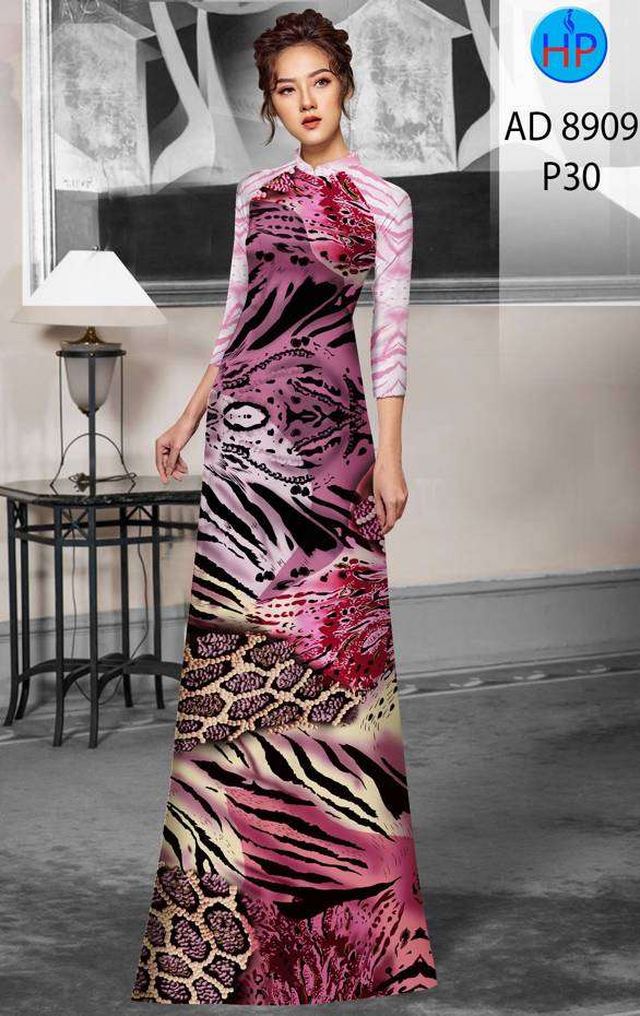 Vải Áo Dài Hoa Văn Độc Đáo AD 8909