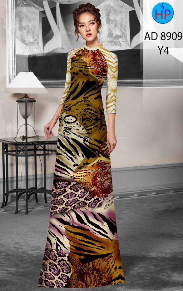 Vải Áo Dài Hoa Văn Độc Đáo AD 8909