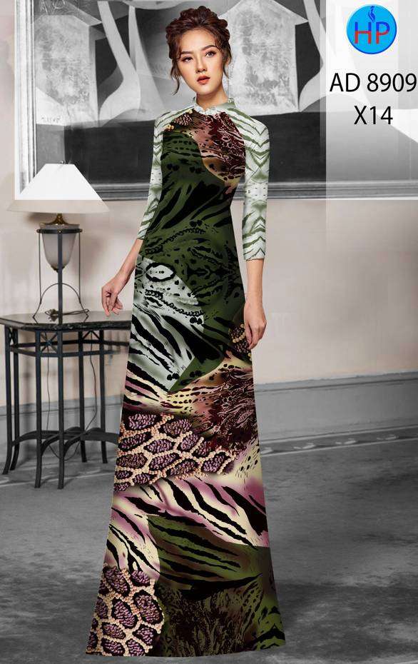 Vải Áo Dài Hoa Văn Độc Đáo AD 8909
