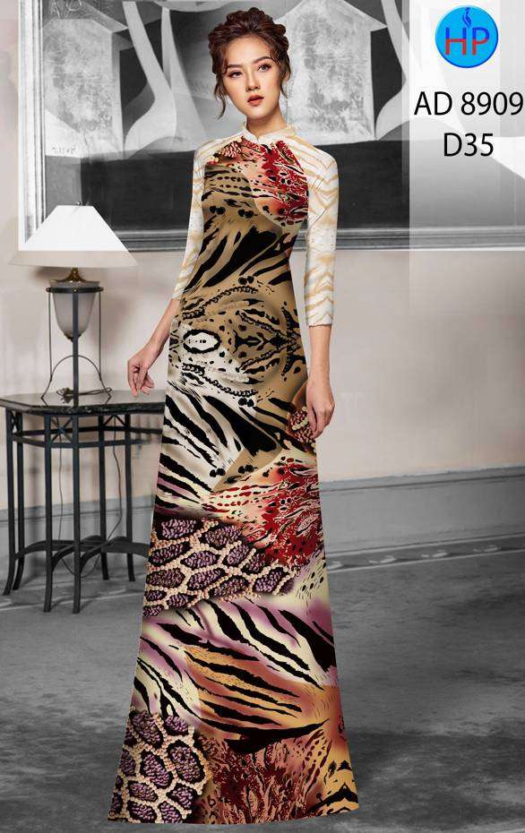 Vải Áo Dài Hoa Văn Độc Đáo AD 8909