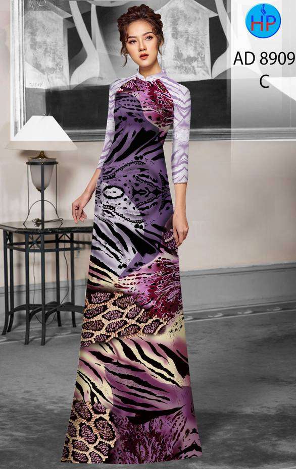 Vải Áo Dài Hoa Văn Độc Đáo AD 8909