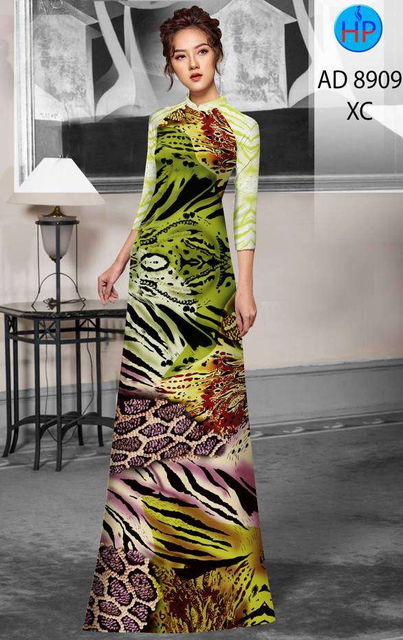 Vải Áo Dài Hoa Văn Độc Đáo AD 8909