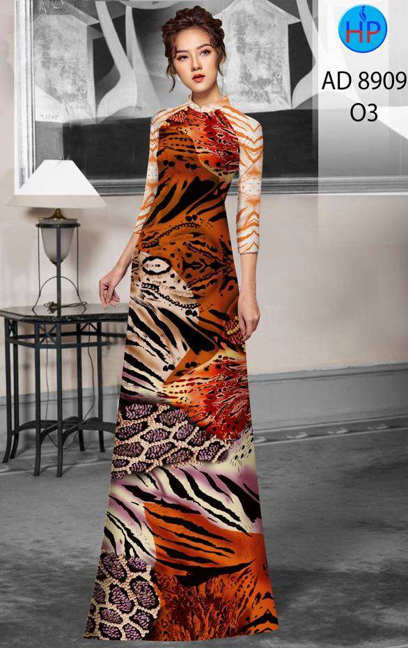 Vải Áo Dài Hoa Văn Độc Đáo AD 8909