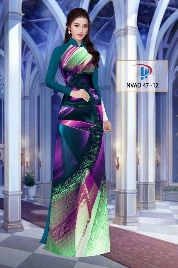 Vải Áo Dài Hoa Văn Thiết Kế 2021 AD NVAD47