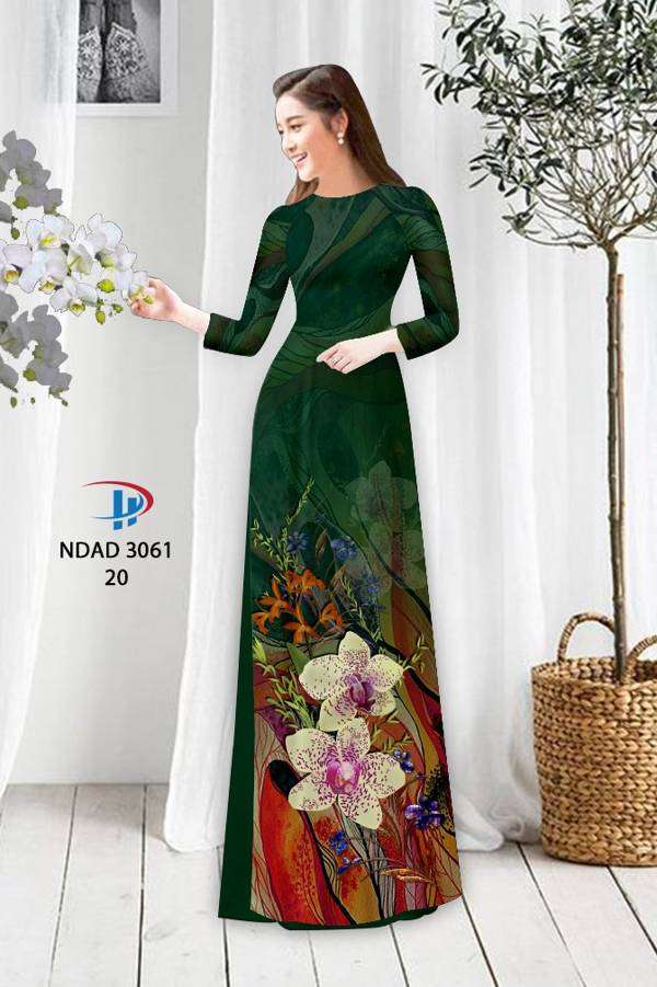 Vải Áo Dài Hoa In 3D Độc Đáo AD NDAD3061