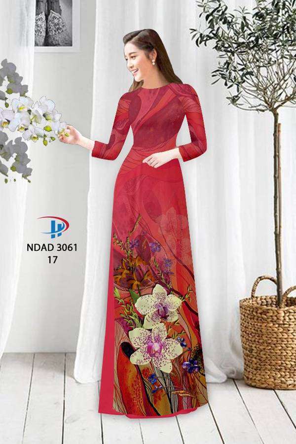 Vải Áo Dài Hoa In 3D Độc Đáo AD NDAD3061