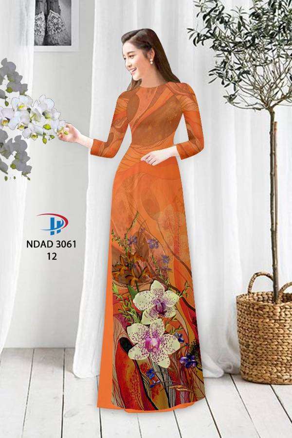 Vải Áo Dài Hoa In 3D Độc Đáo AD NDAD3061