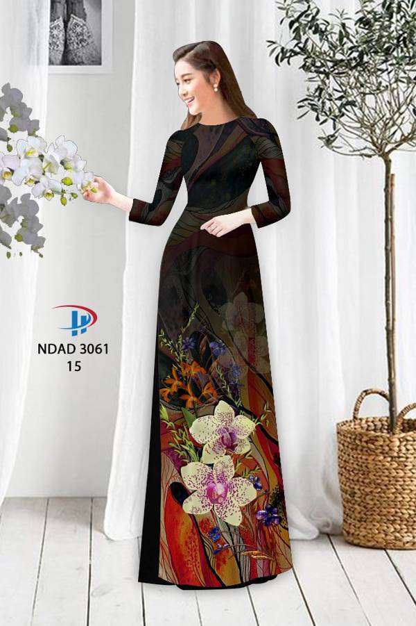 Vải Áo Dài Hoa In 3D Độc Đáo AD NDAD3061