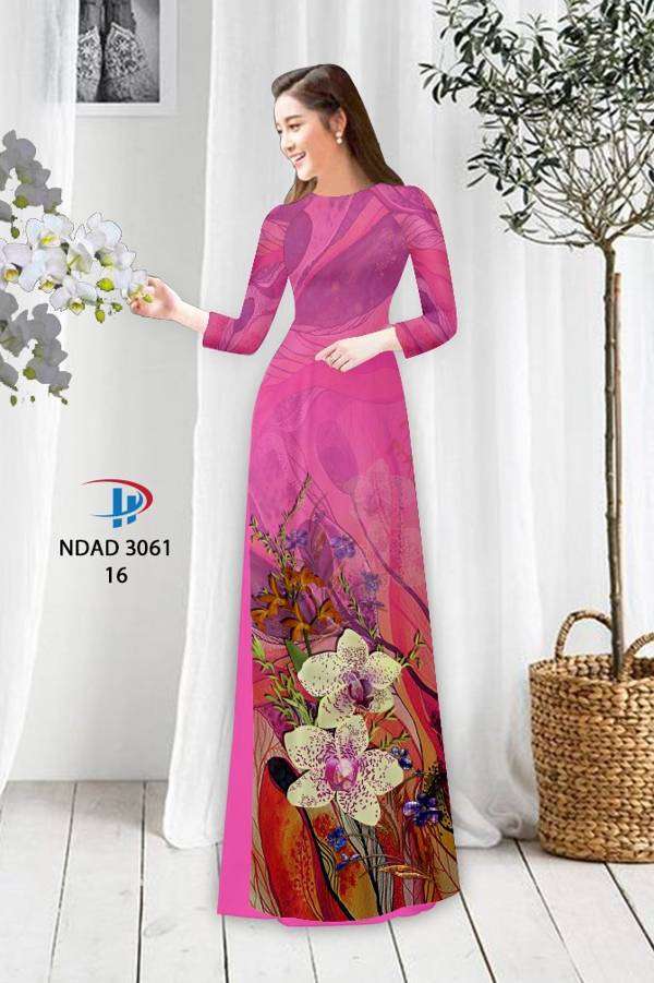 Vải Áo Dài Hoa In 3D Độc Đáo AD NDAD3061