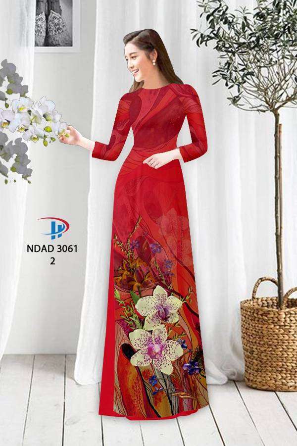 Vải Áo Dài Hoa In 3D Độc Đáo AD NDAD3061