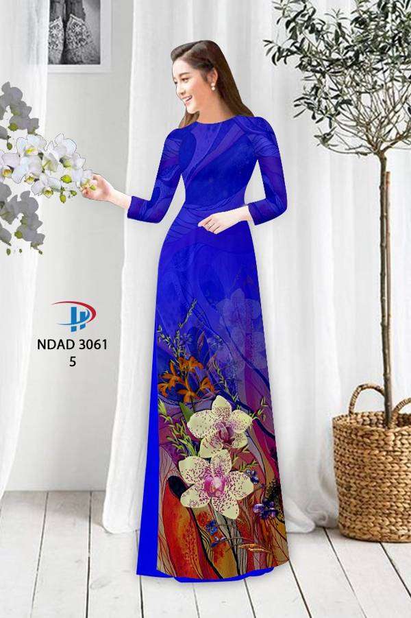 Vải Áo Dài Hoa In 3D Độc Đáo AD NDAD3061