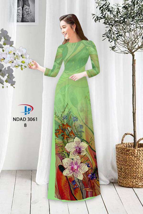 Vải Áo Dài Hoa In 3D Độc Đáo AD NDAD3061