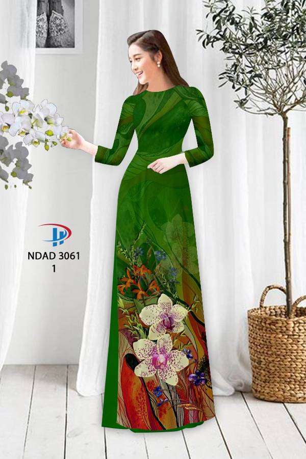 Vải Áo Dài Hoa In 3D Độc Đáo AD NDAD3061