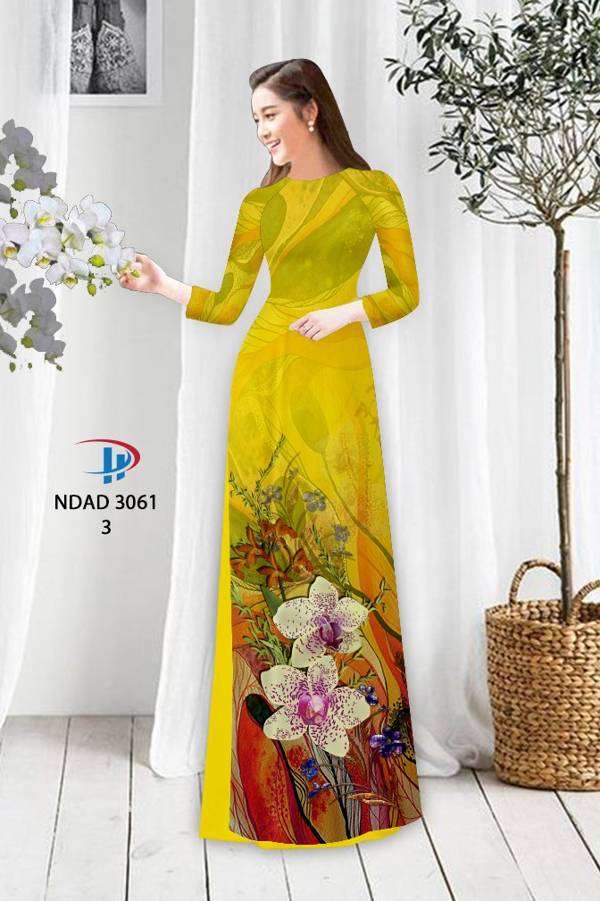 Vải Áo Dài Hoa In 3D Độc Đáo AD NDAD3061