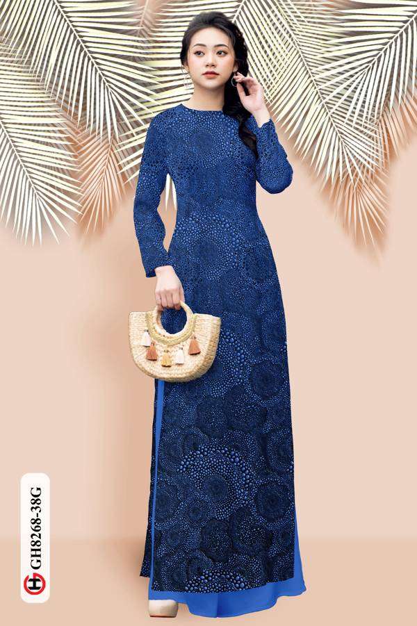 Vải Áo Dài Hoa Văn Vừa Ra AD GH8268 31 Vải Áo Dài Hoa Văn Vừa Ra AD GH8268