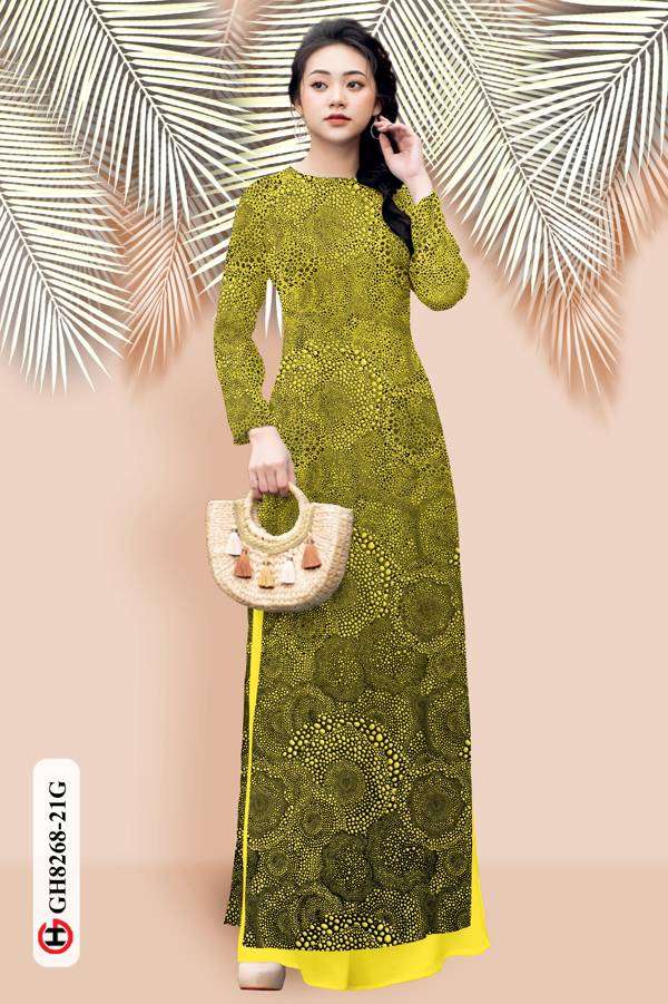 Vải Áo Dài Hoa Văn Vừa Ra AD GH8268 33 Vải Áo Dài Hoa Văn Vừa Ra AD GH8268