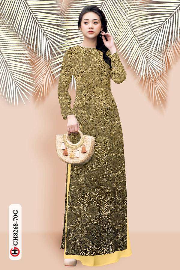 Vải Áo Dài Hoa Văn Vừa Ra AD GH8268 36 Vải Áo Dài Hoa Văn Vừa Ra AD GH8268