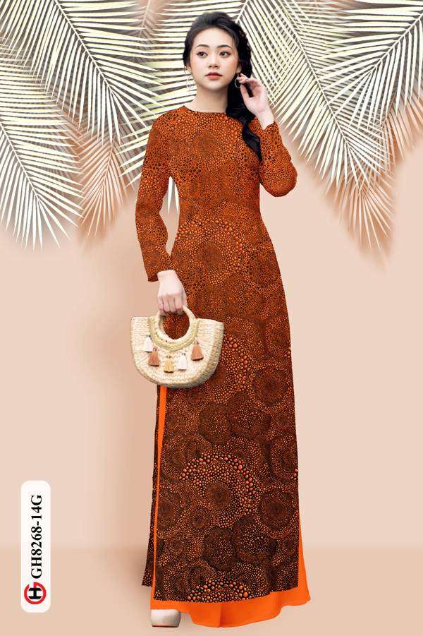 Vải Áo Dài Hoa Văn Vừa Ra AD GH8268 34 Vải Áo Dài Hoa Văn Vừa Ra AD GH8268